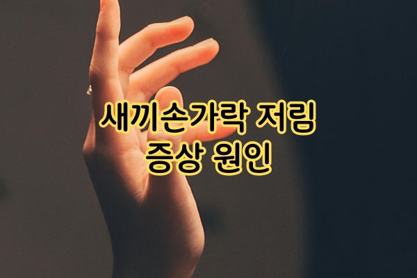 새끼손가락 저림 증상 원인