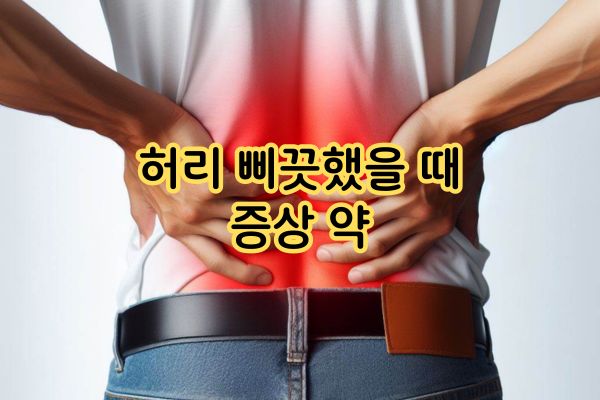 허리 삐끗했을 때 증상 약